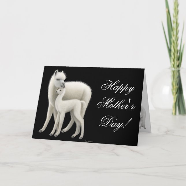 Alpaca Mom Happy Mothers Day Card (Front)