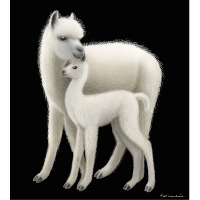 Alpaca Mom Holiday Ornament (Front)