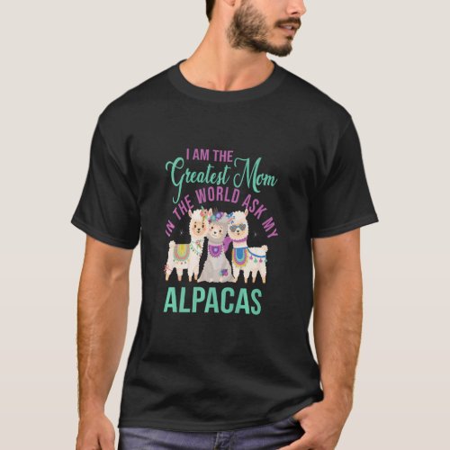 Alpaca Mom Llama  Women Cute Alpacas  T_Shirt