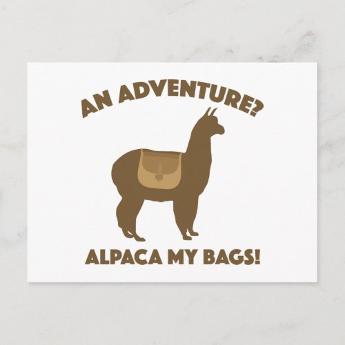 Alpaca My Bags Postcard