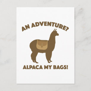 Alpaca My Bags Postcard