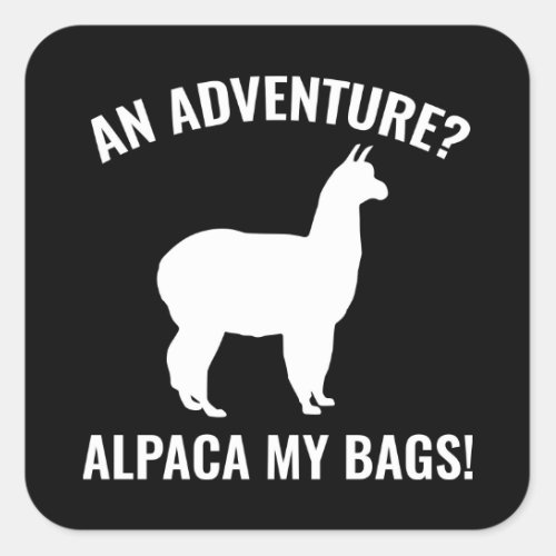 Alpaca My Bags Square Sticker