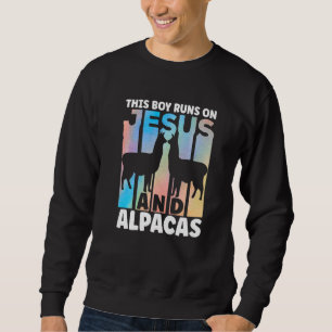 Alpaca Outfit for Llama Lovers Apparel for Boys Pr Sweatshirt