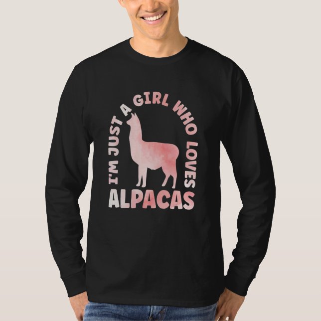 Alpaca Outfit for Llama Lovers Apparel Women & Gir T-Shirt (Front)