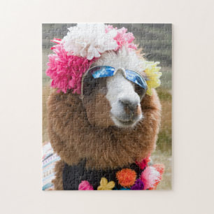 Alpaca, Pachacoto, Cordillera Blanca, Ancash Jigsaw Puzzle