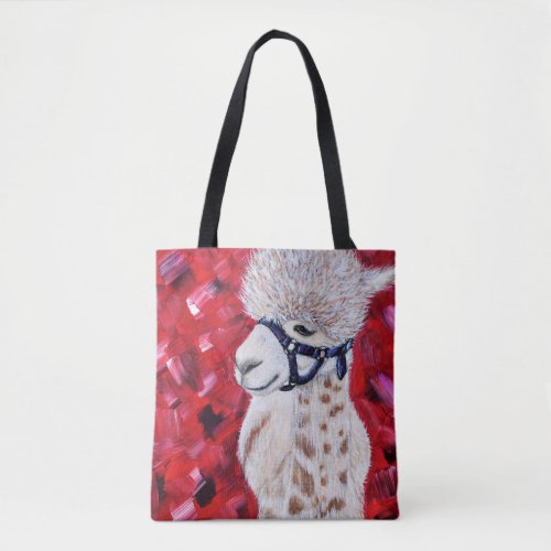 Alpaca Painting Tote Bag