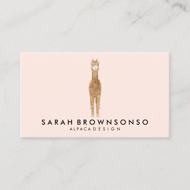 Alpaca Party Visits Business Card