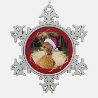 Alpaca Pewter Snowflake Ornament