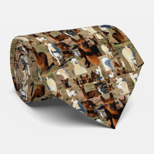 Alpaca Photo Collage, Neck Tie