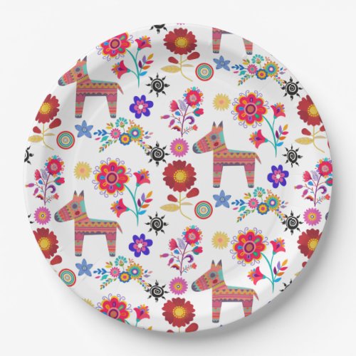 Alpaca Pinata and Flowers  Paper Plates