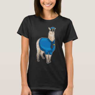 Alpaca Police Cop Sunglasses T-Shirt