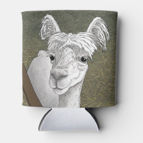 Alpaca Portrait 2 Can Cooler