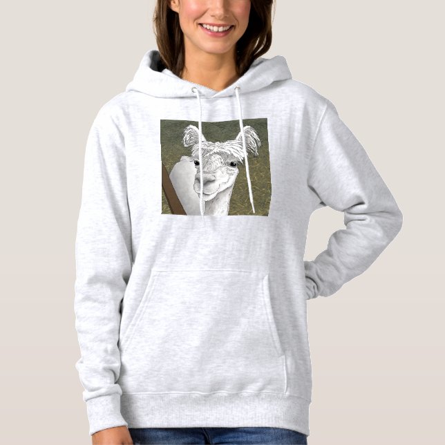 Alpaca Portrait 2 Hoodie (Front)