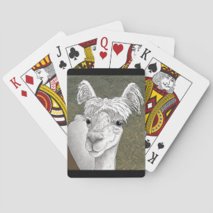 Alpaca Portrait 2 Poker Cards