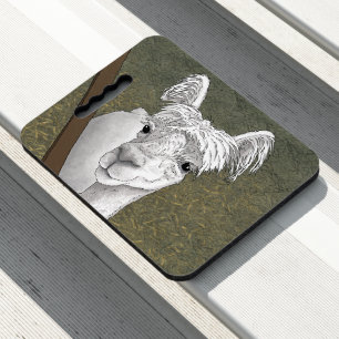 Alpaca Portrait 2 Seat Cushion