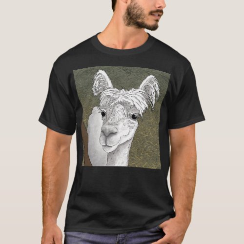 Alpaca Portrait 2 T_Shirt