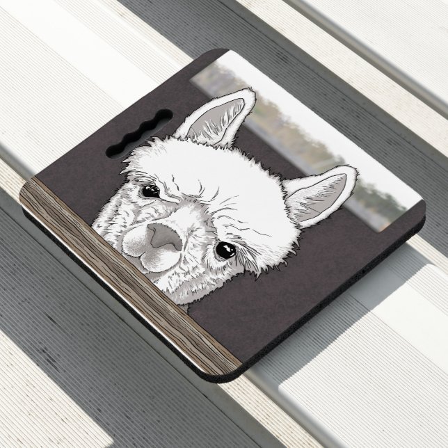 Alpaca Portrait Seat Cushion (In Situ)