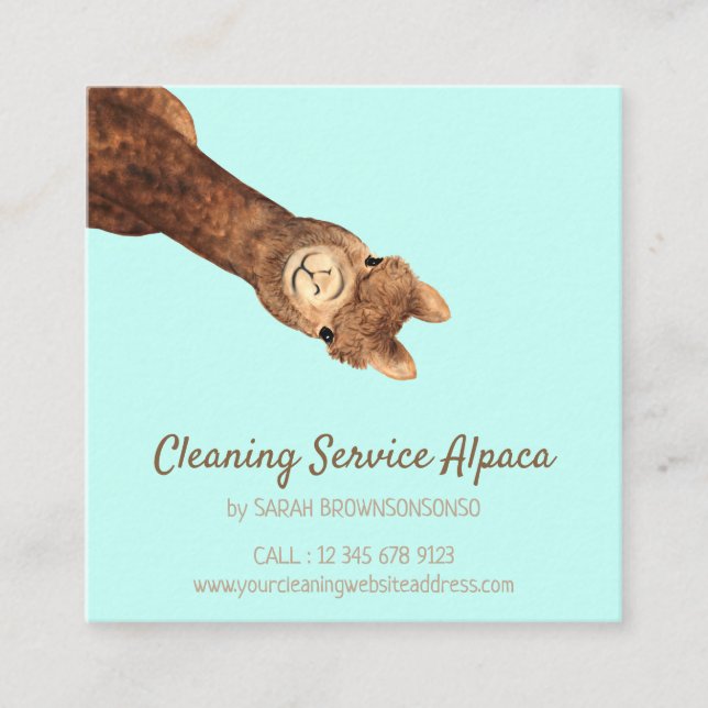 Alpaca Ranch Square Business Card (Front)