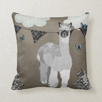 Alpaca Shades Of Grey Mojo Pillow by Greyszoo at Zazzle