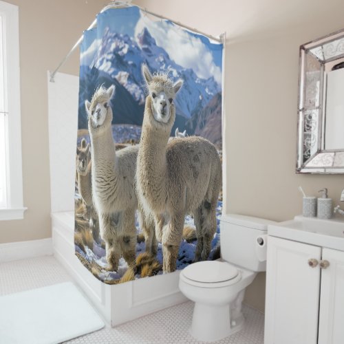 alpaca Shower Curtain