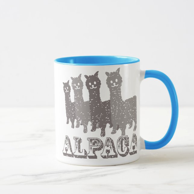 Alpaca Silhouette 4 B Mug (Right)