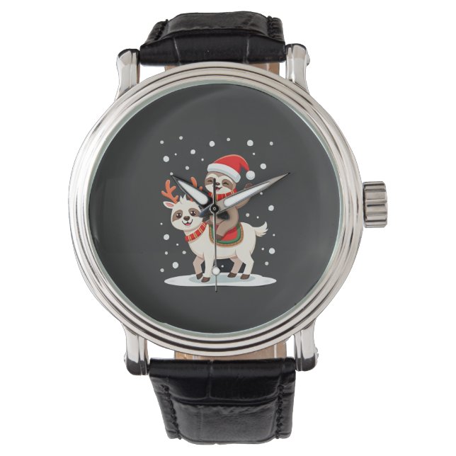 Alpaca Sloth Christmas (4) Watch (Front)