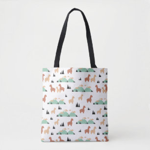 Alpaca Spring Garden Tote Bag