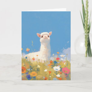 Alpaca Springtime Serendipity Card