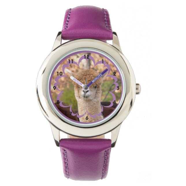 Alpaca Stainless Steel Purple Watch (Front)