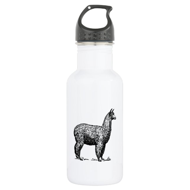 Alpaca Stainless Steel Water Bottle (Front)