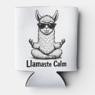Alpaca Stay Calm Llamaste LLama Yoga Funny Can Cooler