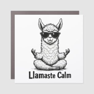 Alpaca Stay Calm Llamaste LLama Yoga Funny Car Magnet