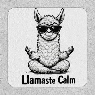 Alpaca Stay Calm Llamaste LLama Yoga Funny  Patch