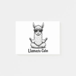 Alpaca Stay Calm Llamaste LLama Yoga Funny Post-it Notes