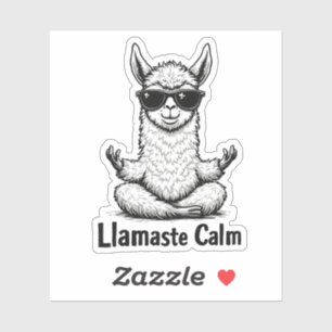 Alpaca Stay Calm Llamaste LLama Yoga Funny Sticker