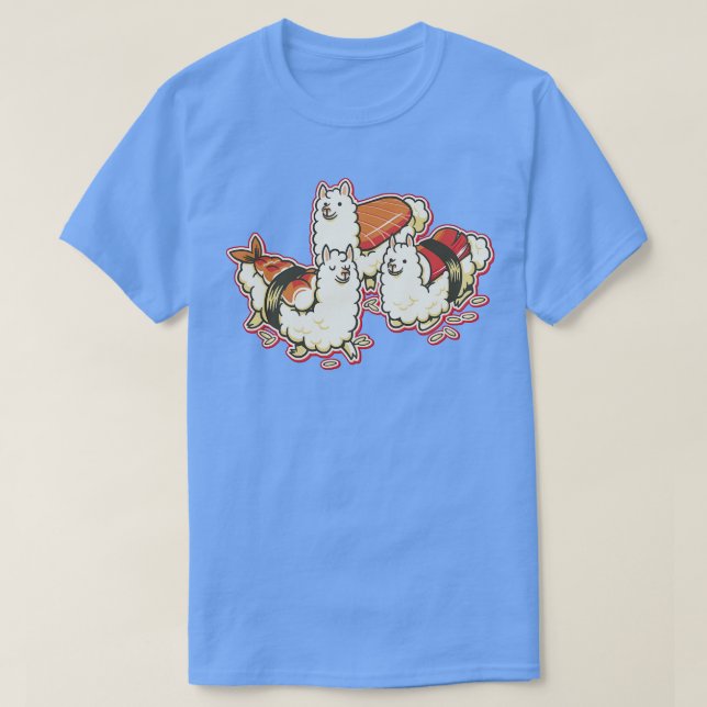 Alpaca Sushi Niguiri T-Shirt (Design Front)