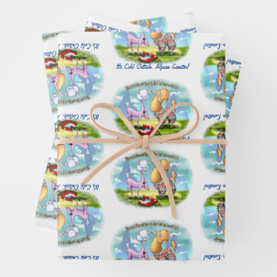 ALPACA SWEATER by Jeff Willis Art Wrapping Paper Sheets