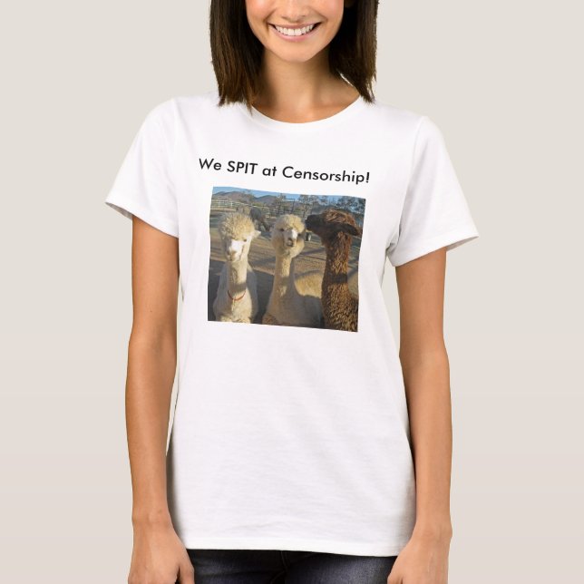 Alpaca T-shirt with a message! (Front)