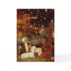 Alpaca Thank You Christmas Note Cards