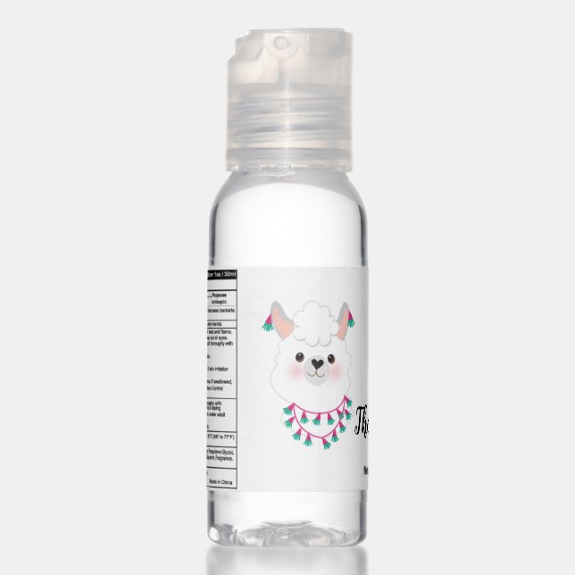 Alpaca Thank You Hand Sanitizer (Front 3rd)