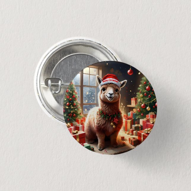"Alpaca the Presents: A Christmas Tale" Button (Front & Back)