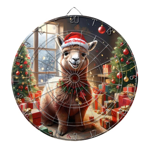 "Alpaca the Presents: A Christmas Tale" Dart Board (Front)