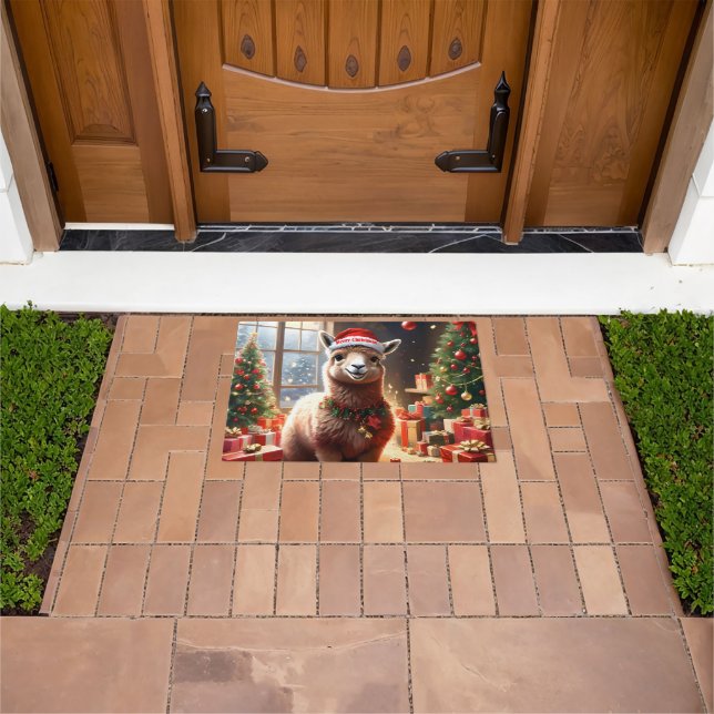 "Alpaca the Presents: A Christmas Tale" Doormat (Outdoor)