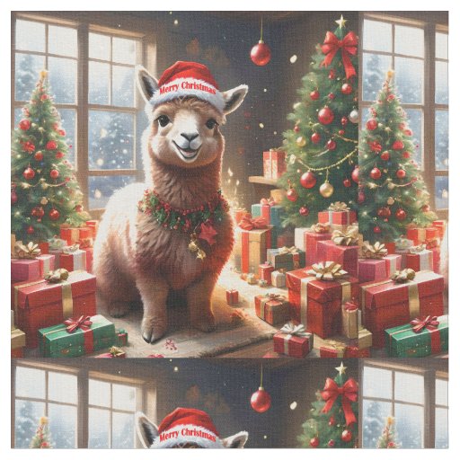 "Alpaca the Presents: A Christmas Tale" Fabric