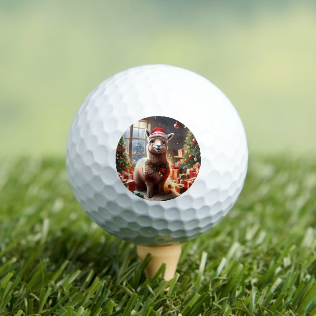 "Alpaca the Presents: A Christmas Tale" Golf Balls (Insitu Tee)