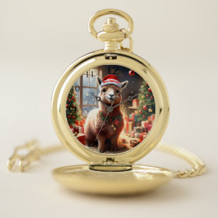 "Alpaca the Presents: A Christmas Tale" Pocket Watch