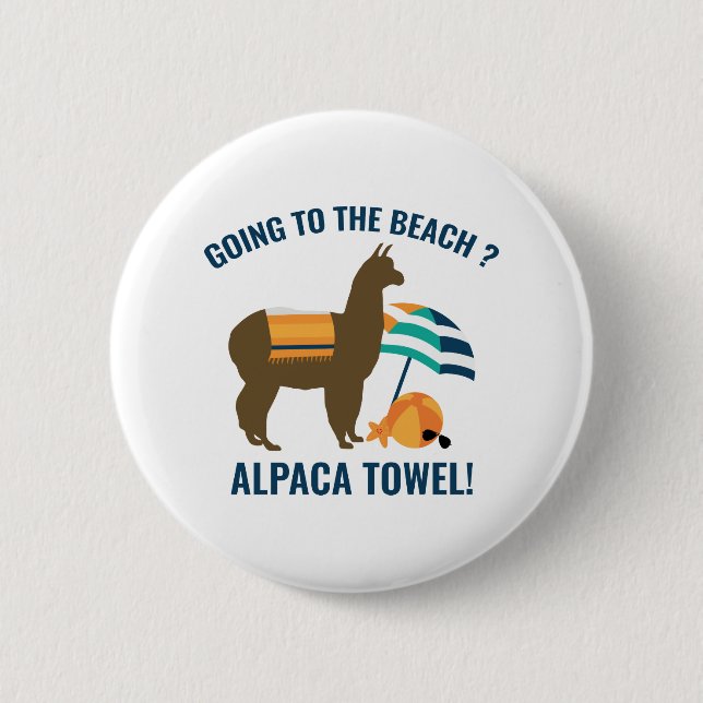 Alpaca Towel Button (Front)