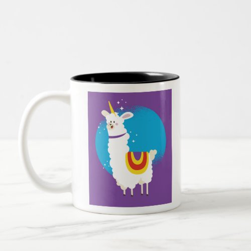 Alpaca Unicorn Two_Tone Coffee Mug