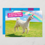Alpaca Unicorn Under Rainbow Sky Invitation