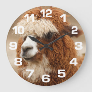 Alpaca wall clock